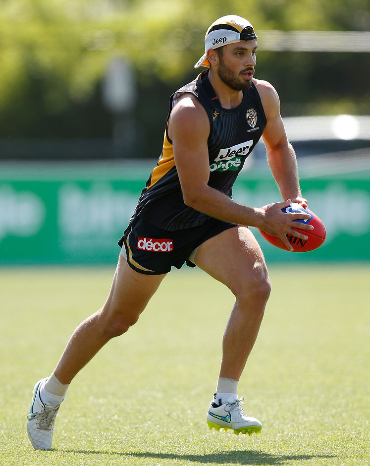 AFL 2015 Training - Richmond 021215 Sam Lloyd in action during Tigers' training - ${keywords}